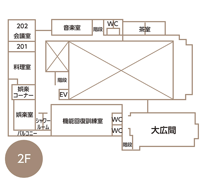 寺尾地区センター・鶴寿荘2階間取り図