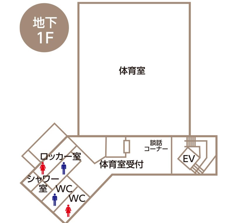 矢向地区センター地下1階間取り図