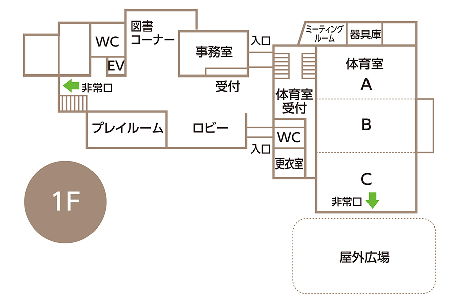 生麦地区センター1階間取り図