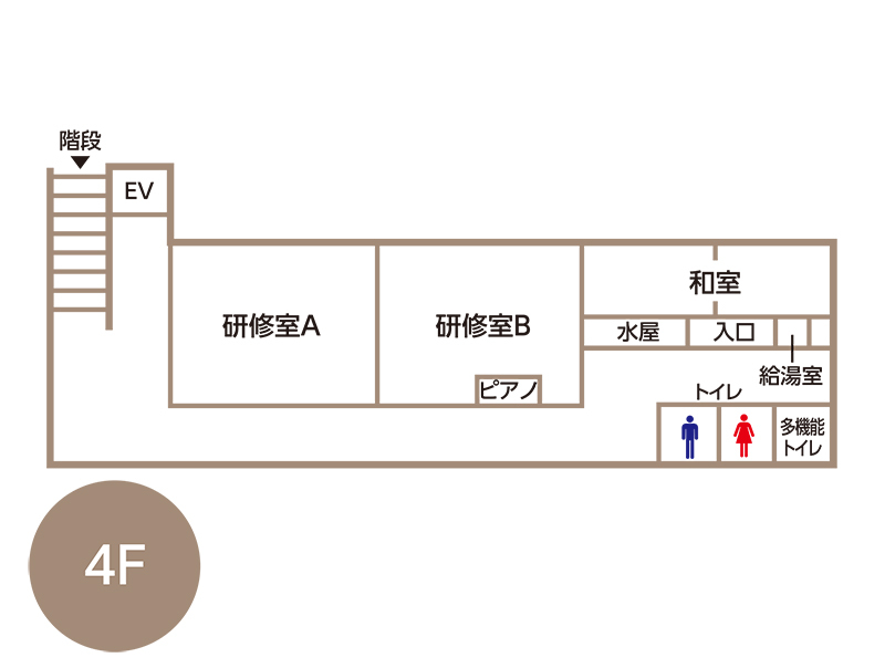 上寺尾小学校コミュニティハウス4階間取り図